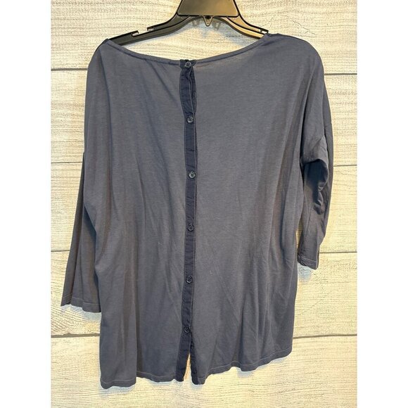 Splendid Button-Back 3/4 Sleeve Top With Chest Pocket Size S - Picture 3 of 3